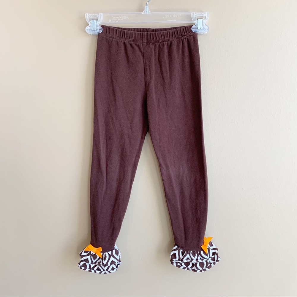 EMILY ROSE fall pumpkin outfit size 6 leggings and top with flaw - Picture 2 of 8